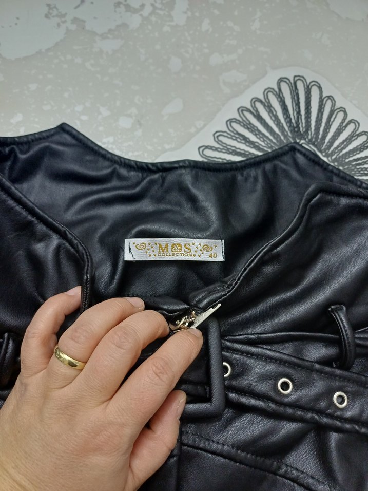 kemerli deri pantalon - Görsel 4