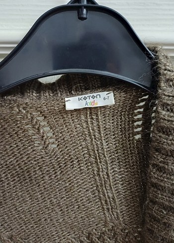 Kız Çocuk Kahverengi Örgü Bolero 6-7 yaş - Görsel 2