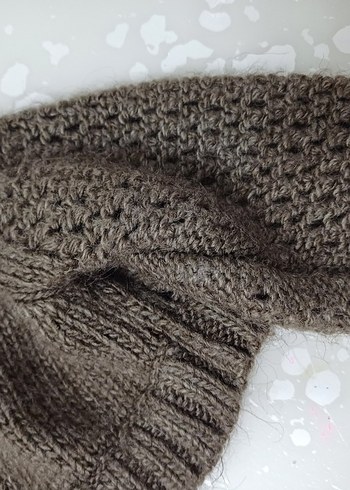 Kız Çocuk Kahverengi Örgü Bolero 6-7 yaş - Görsel 4