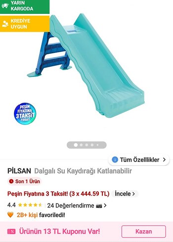 Ikea Pastel Mavi Çocuk Kaydırağı