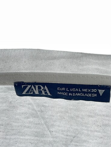 l Beden beyaz Renk Zara T-shirt %70 İndirimli.