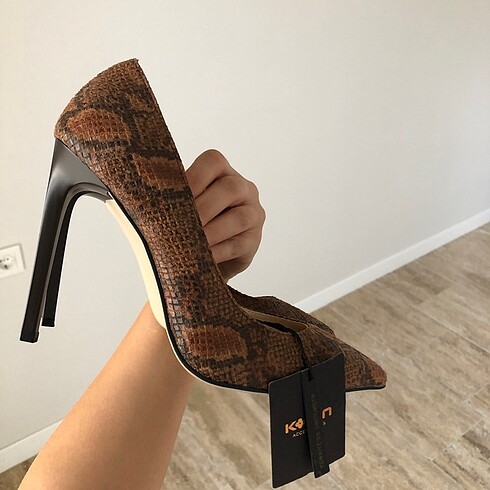 38 Beden kahverengi Renk Stiletto