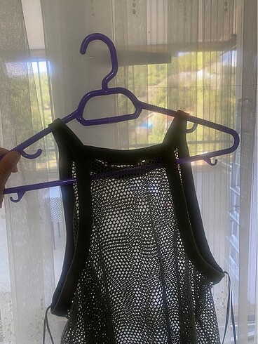 s Beden haki Renk Pull and bear halter yaka fileli atlet