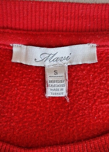 s Beden kırmızı Renk Mavi sweatshirt