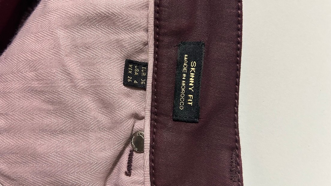 Bordo Deri Kadın Kumaş Pantolon - Görsel 5