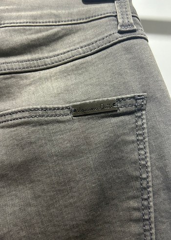 Gri Kadın Denim Pantolon Street Style - Görsel 5