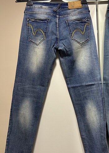 Düğmeli Mavi Kadın Denim Pantolon - Görsel 3