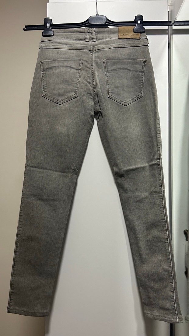 Gri Midi Boy Kadın Denim Pantolon - Görsel 3