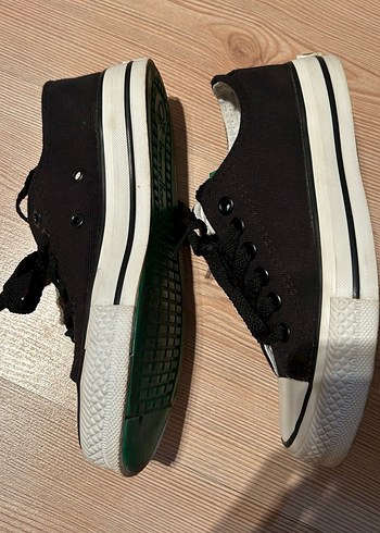 Siyah Bağcıklı Kadın Günlük Spor Ayakkabı - Görsel 3