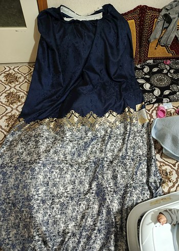 Altın Desenli Koyu Renk Perde - Görsel 2