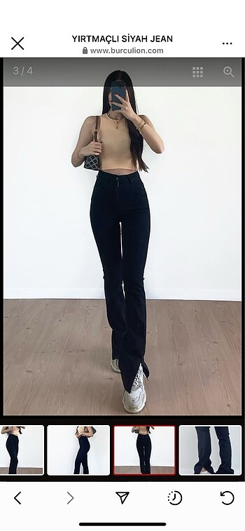 Bershka YIRTMAÇLI SİYAH JEAN