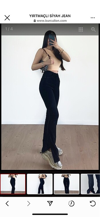 34 Beden YIRTMAÇLI SİYAH JEAN