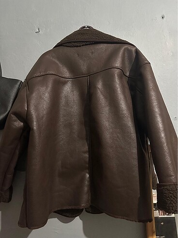 s Beden Zara model süet içi peluşlu oversize mont