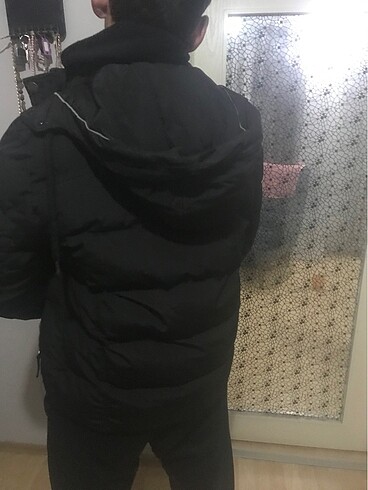 s Beden siyah Renk Koton marka kaliteli mont