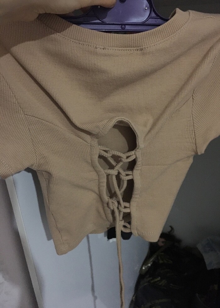 sırt detaylı bluz - Görsel 2