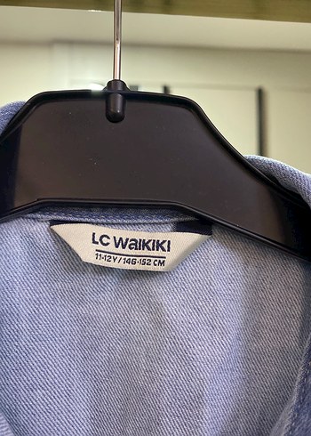 11-12 Yaş Beden Erkek Çocuk Kısa Kollu Denim Gömlek