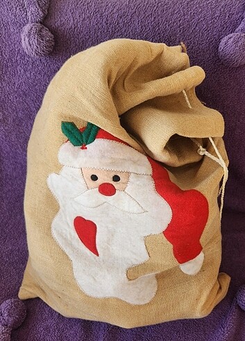 Noel Baba figürlü Yılbaşı hediye torbası 45*75 cm