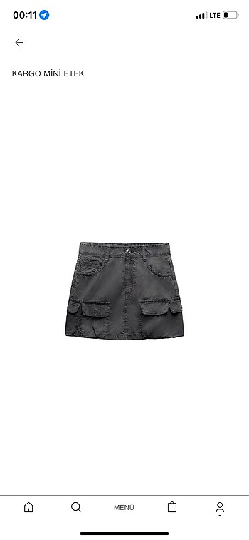 Zara kargo mini etek