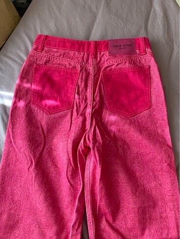 27 Beden pembe Renk pembe desenli jean
