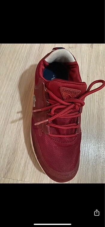 36 Beden kırmızı Renk Orjinal Lacoste spor ayakkabı