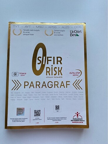 Sıfır risk 345 paragraf soru bankası