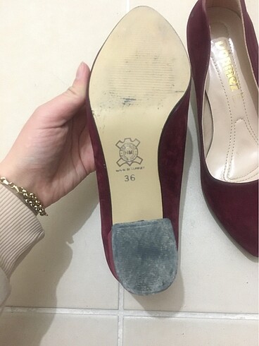 36 Beden Bordo topuklu ayakkabı