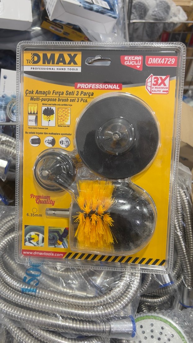 Sarı Çok Amaçlı 3 Parça Fırça Seti - Görsel 2