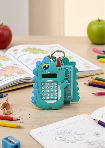 Renkli Dinozor Fermuarlı Anahtarlık - Görsel 2