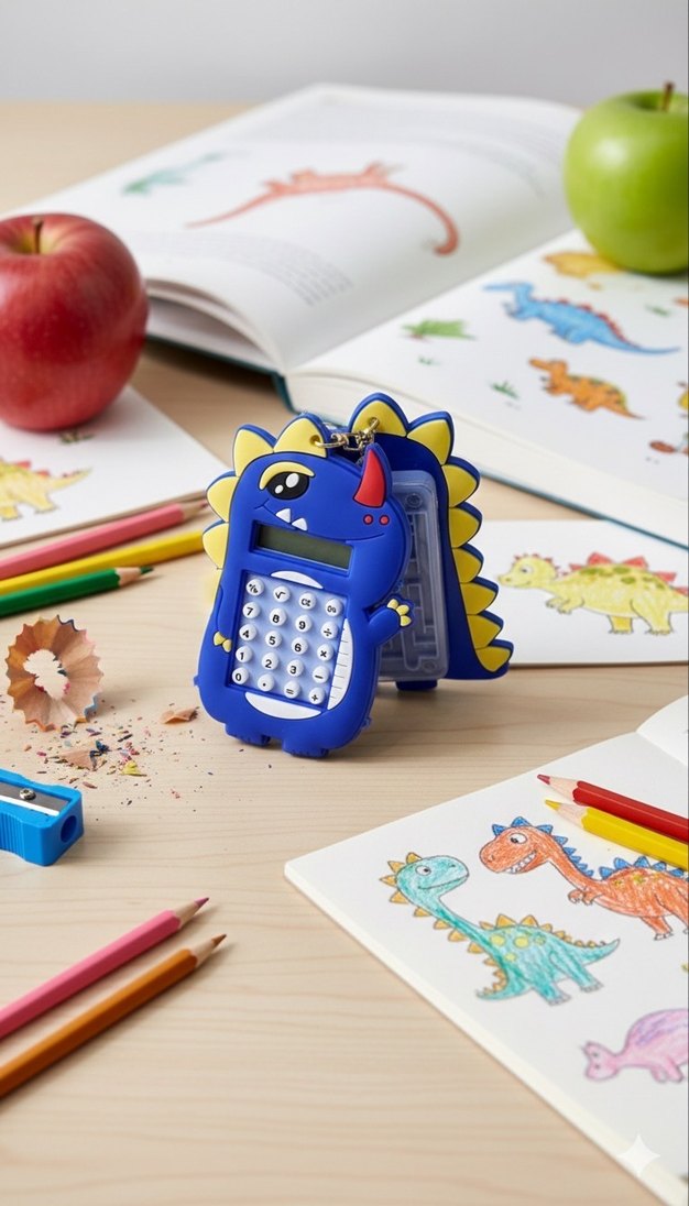 Renkli Dinozor Fermuarlı Anahtarlık - Görsel 3