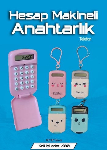 Ayıcık Desenli Hesap Makineli Anahtarlık - Görsel 4