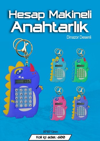Ayıcık Desenli Hesap Makineli Anahtarlık - Görsel 2