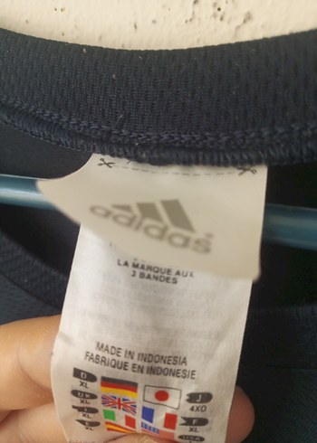 Mavi Gri  Kısa Kollu Orjinal Adidas - Görsel 3