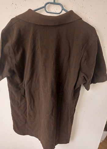 Erkek Kahverengi Düğmeli Polo Tişört - Görsel 3