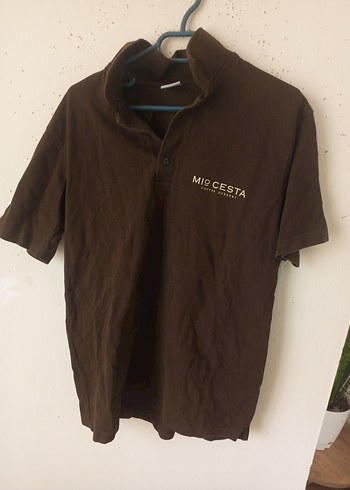 Erkek Kahverengi Düğmeli Polo Tişört - Görsel 2