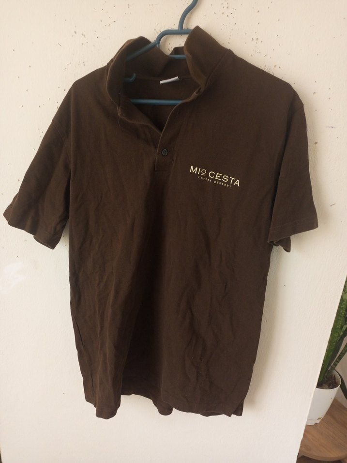 Erkek Kahverengi Düğmeli Polo Tişört - Görsel 2