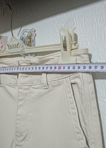 Kadın Bej Pamuklu Rahat Kesim Jean - Görsel 5