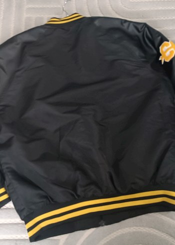 Siyah Baskılı erkek  Bomber Ceket - Görsel 2