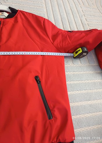 xl Beden Kırmızı Fermuarlı Kadın Spor Mont