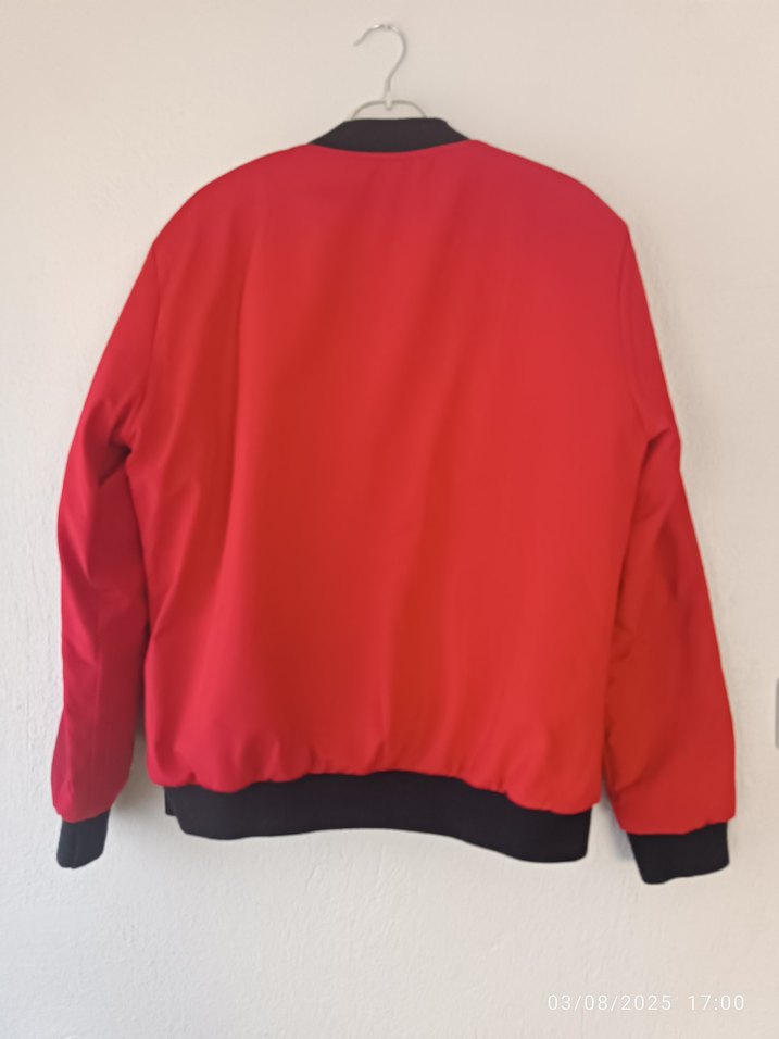 Kırmızı Fermuarlı Kadın Spor Mont - Görsel 2