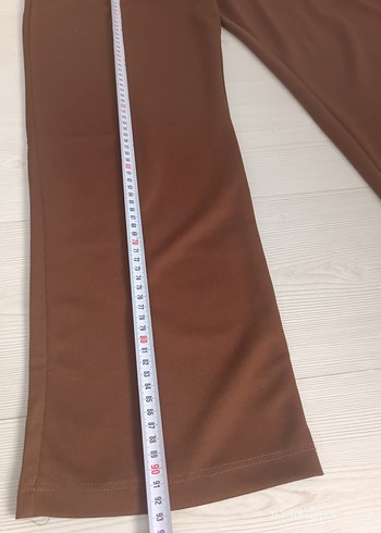 Kadın Kahverengi Düğmeli Uzun Takım - Görsel 4