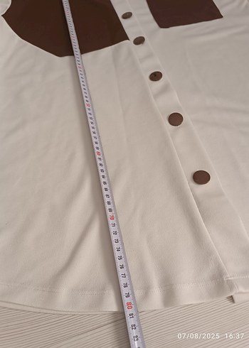 Kadın Kahverengi Düğmeli Uzun Takım - Görsel 11