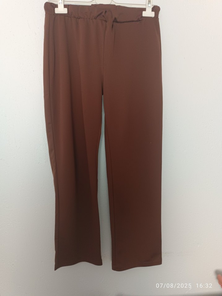 Kadın Kahverengi Düğmeli Uzun Takım - Görsel 3