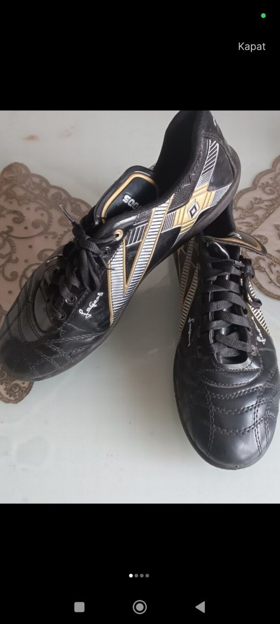 Siyah Erkek Futbol Ayakkabısı Velcro Bantlı - Görsel 2