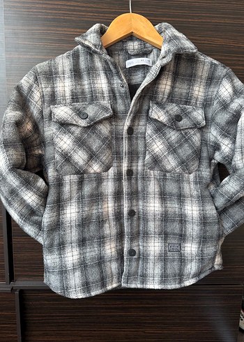 Erkek Çocuk Gri Düğmeli Street Wear Ceket