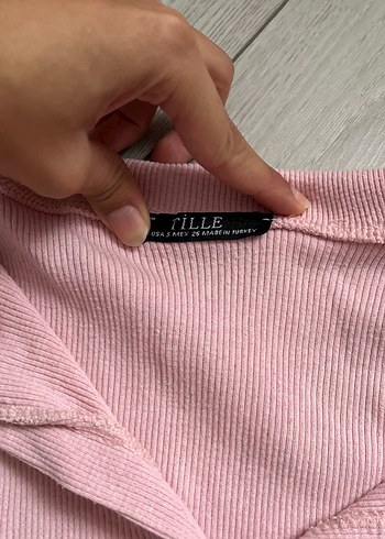 Diğer Pembe Kısa Kollu Çiçekli Crop