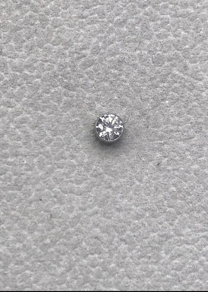 Daire tektaş küpe - Görsel 2