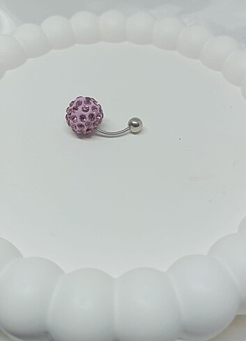 Mor renk göbek piercing - Görsel 3