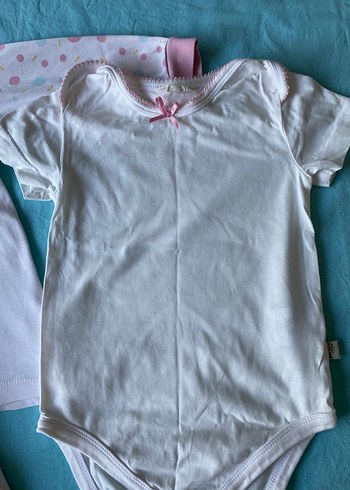 1,5 Yaş Beden pembe Renk Pembe Kız Bebek 3'lü Takım