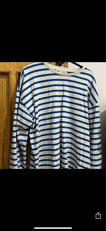 m Beden mavi Renk Pull and bear çizgili sweat