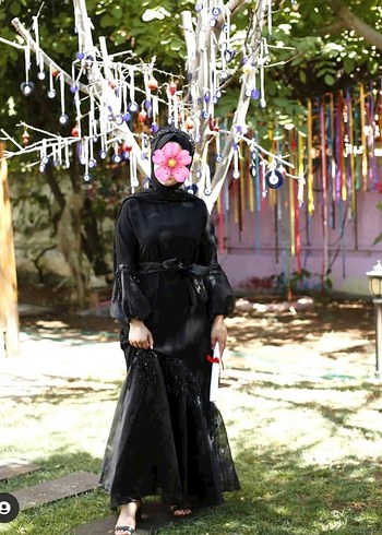 Abiye Uzun Siyah Gotik Abiye Elbise